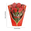 Floral Bouquet Thank You Card 3D Pop Up Card for All Occasion (Rose)