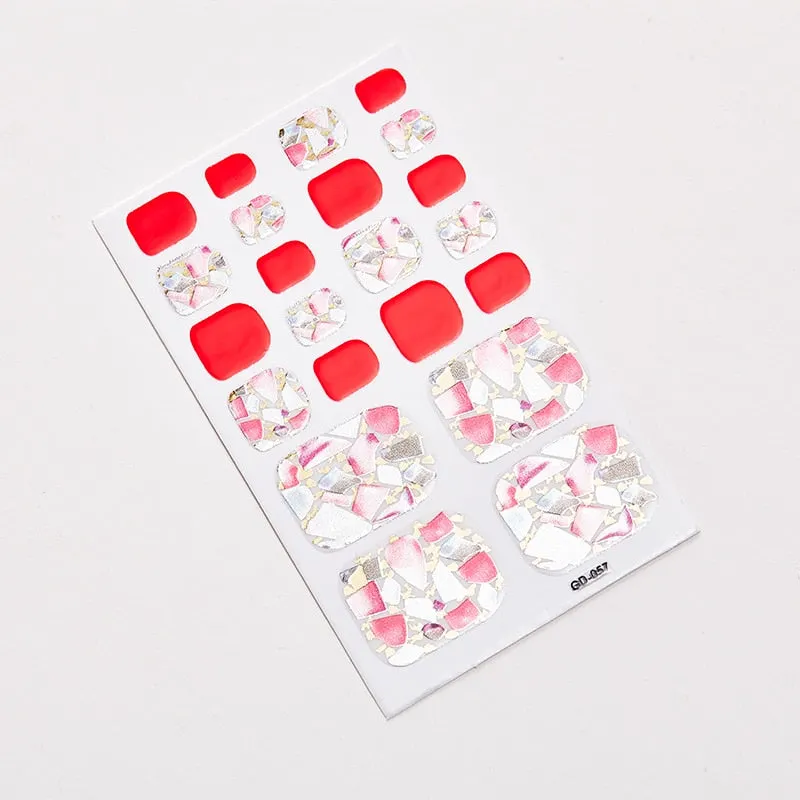 22 Tips/Sheet Shiny Nail Decoration Nail Adhesive Nail Accesoires Nail Art Decoration Nailart Sticker Adesivos Nail Tape