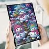 (US Local)50-Page A5 Christmas Snowman Diamond Painting Notebook for Adult Holiday Gift