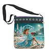Diamond Painting Beach Lady Crossbody Bag Ethnic Style Handbag with Adjustable Strap