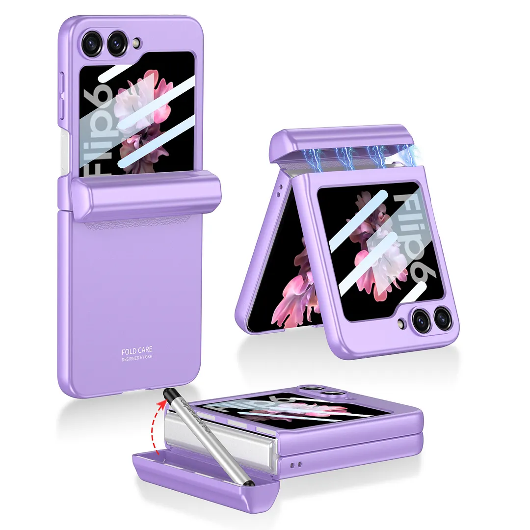 Samsung ZFlip5 /ZFlip6 Magnetic Hinge Hidden Pencil Case Phone Case