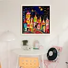 A Town Under Stars-11CT Stamped Cross Stitch 50*50cm/19.69*19.69in