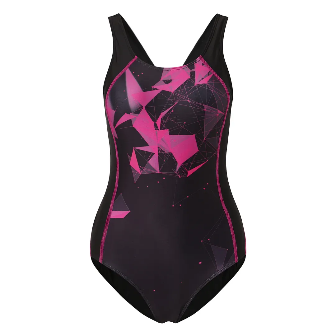 Brownm Brownm New Sports Competitive One-Piece Swimsuit Women's Backback Hot Spring Swimsuit