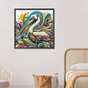 >SALE<5D DIY Partial Special Shaped Drill Diamond Painting Kit Owl Decoration 30x40cm