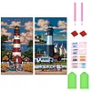 (2-Pack)Lighthouse-Full Round Diamond Painting 30*60CM