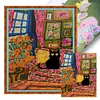 Black Cat On Sofa-11CT Stamped Cross Stitch 40*50cm/15.75*19.69in