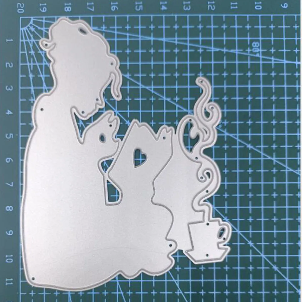 Nigikala Cutting Dies Girl reading book Crafts Stencil For DIY Scrapbooking Paper/photo Cards Making Embossing Die