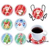 6Pcs/set Diamond Painting Christmas Water Proof Coaster Cup Cushion