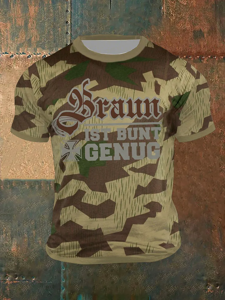 Herren Braun ist bunt genug bedrucktes Kurzarm-T-Shirt