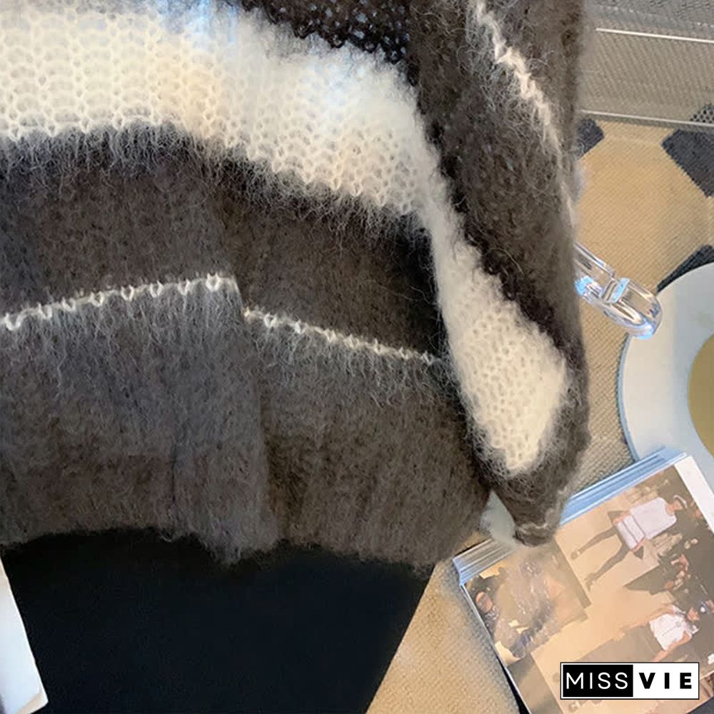 Chic Stripe Colorblock Sweater