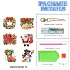 (US Local)6PCS  Merry Christmas DIY Diamond Painting Keychain Diamond Art Kits