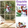 (US Local)Xmas Snowman Theme DIY Diamond Art Pendant Wall Door Decoration