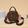 Mini sac bandouli&egrave;re rond zipp&eacute; &agrave; motif ours vintage