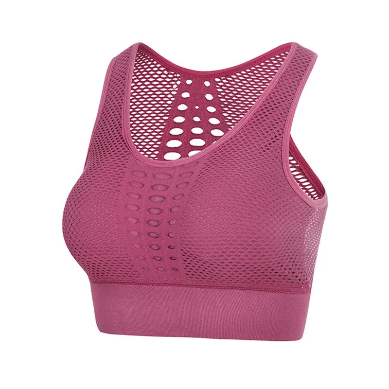 SVOKOR Seamless Bra Sexy Openwork Running Shockproof Breathable Sports Underwear Quick-drying Fitness Beauty Back Shirt