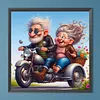 Couple Riding A Motorcycle-Full Round Diamond Painting 40*40CM