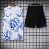2025/2026 Real Madrid Pre-Match Training White Vest+Shorts Football1:1 Thai Quality
