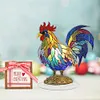 >SALE<Diamond Painting Desktop Decor with Light for Office Desktop Decor (Rooster)