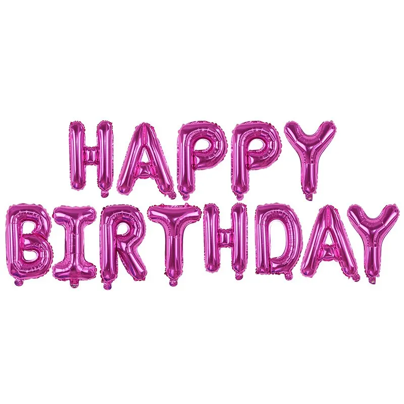 13Pcs Happy Birthday Balloons Foil Letter Balloon Birthday Party Decorations Kids Adult Birthday Balloons Alphabet Balloons set