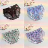 Plus-size mid-waist, hip-hugging, sheer mesh briefs
