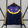 2024/2025 Real Madrid Reversible Windbreaker Black-Black and Purple Soccer Jersey 1:1 Thai Quality