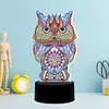 5D DIY Diamond Painting 7 Color Night Light Lamp Home Decoration Ornament Gift Kit(Owl)