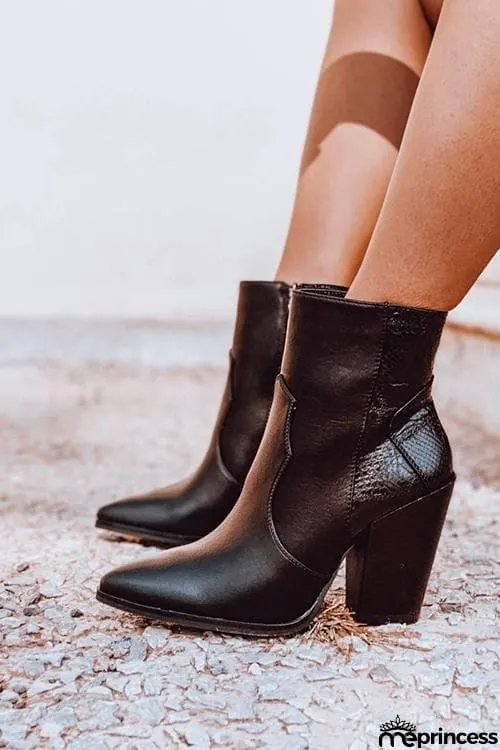 High Heel Pointed Toe Boots