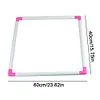 (US Local)Square Embroidery Hoop Handheld Cross Stitch Frame Plastic Clip Frame (40x40cm)