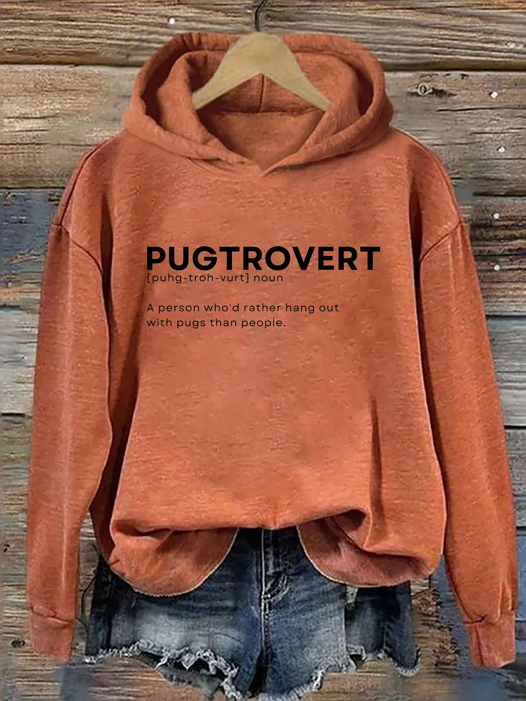 Pugtrovert Funny Pug Owner Lover Hoodie