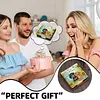 5D Dachshund DIY PU Diamond Painting Notecard Box with 160 Sheets Paper Holder