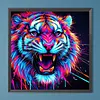 Diamond Painting -DIY Round Drill Colorful Tiger(40*40CM)