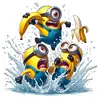 Minions-Peinture diamant perceuse ronde-40*40cm