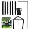 Portable Triangle Pot Holder Folding Campfire Tripod for Outdoor Folding Camping