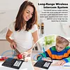 2Pcs Intercoms Wireless 2000m Long Range Room to Room Intercom System with Group Call & Monitor Function for House Business Office Elderly