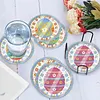 [Upgrade]6pcs/set DIY Diamond Painting Waterproof Case Classic Easter Egg Coaster Gift Decor Set
