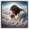 Praying Man - 11CT Stamped Cross Stitch - 40*40cm