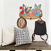 DIY Flower Butterfly Diamond Art Craft Wall Hooks A Row of 3 Hooks Kit