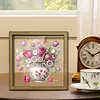 Diamond Painting Wooden Double-Sided Vase Tulips Ornaments Kit with Photo Frame Desktop