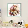 Flowers And Books-11CT Stamped Cross Stitch 40*40cm/15.75*15.75in