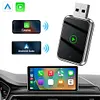 2 in 1 Wireless CarPlay Android Auto Adapter Plug & Play for Factory Wired Cars
