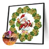 >SALE<5D DIY Partial Special Shaped Drill Diamond Painting Kit Wreath Decor 30x30cm