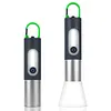 1pc ABS Flashlight, Modern Telescopic Zoom Tail With Hook Multifunctional Torches For Outdoor