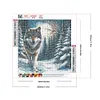 Snow Wolf-Full Round Diamond Painting 30*30CM