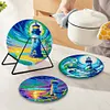 4PCS Acrylic Diamond Painted Placemats Eco-Friendly Placemat (Lighthouse)