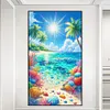 Diamond Painting-DIY Full Round Drill Coconut Tree Shells Beach(70*40 CM)