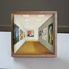 3D Naked Eye Vision Night Light Wall Lamp Living Room Home Creative Light Luxury Wooden Punch-Free Wall Hanging Advanced Atmosphere Lamp