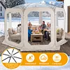 [US Local Warehouse] Bubble Tent for 6-8 Person Portable Transparent Igloo Tent Dome 12x7ft with Rain Cover & Storage Bag Bubble House for Camping Parties and Stargazing