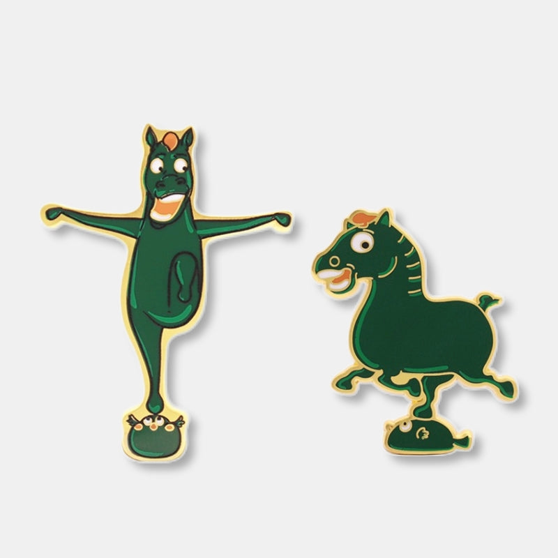Bronze Galloping Horse Badge Fun Gift Chinese Style Accessories