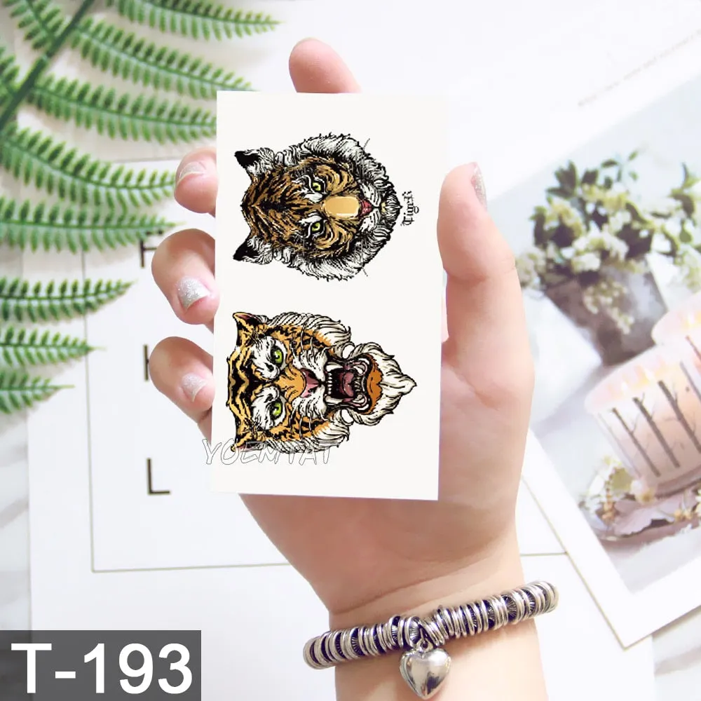 Waterproof Temporary Tattoo Sticker Cute Watercolor Cartoon Design Children Lamp Water Transfer Tatto Marine Man Girl Fake Tatoo