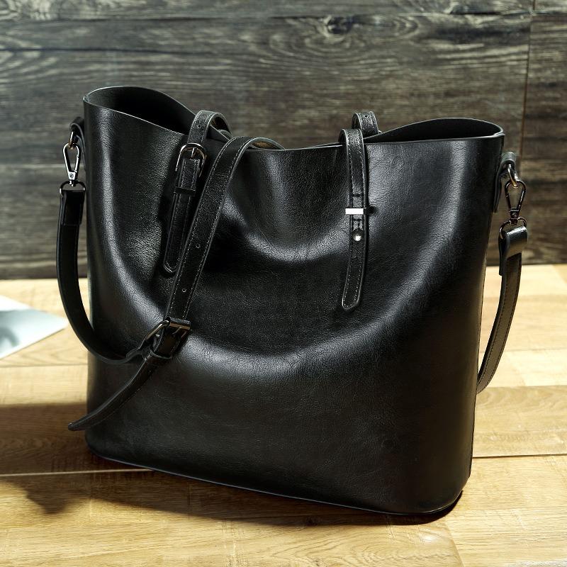 Ladies Vintage Waxed Pitote Bag Crossbody Shoulder Handbag