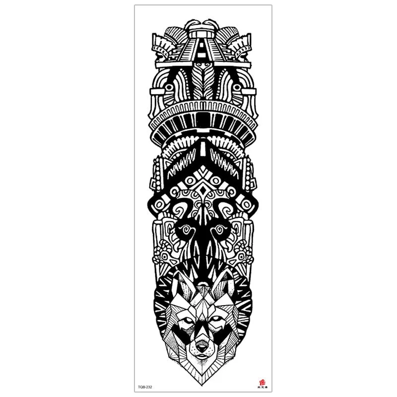 temporary tattoos for men robot full arm sleeve tattoo mechanical lion tiger waterproof tatto fake tatoo stickers body tatoo art